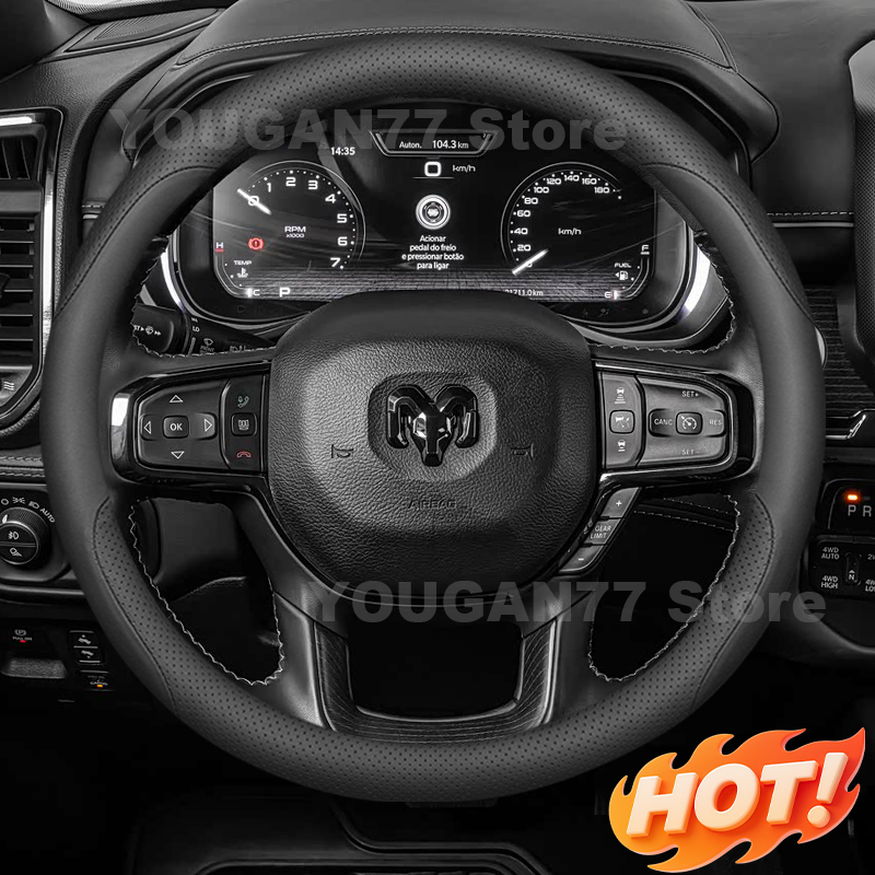Car Steering Wheel Cover Anti Slip Breathable - غطاء عجلة قيادة السيارة من الجلد