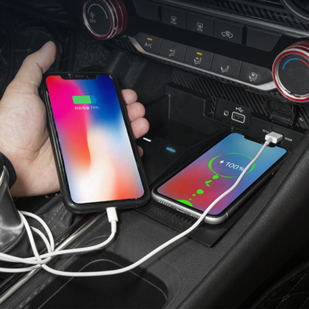 حامل هاتف للسيارة مع شاحن لاسل - مراجعة Wireless Car Charger Mount Fast Charging وسعره