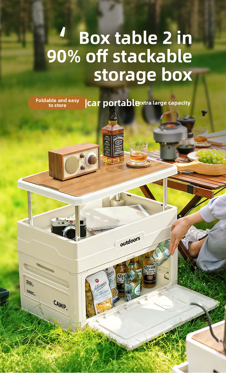 صندوق تخزين قابل للطي للتخييم  - مراجعة Car Trunk Organizer Foldable Storage Box وسعره